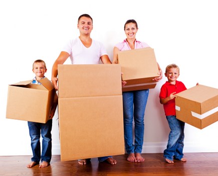 Removals team handling a move in a Fitzrovia street