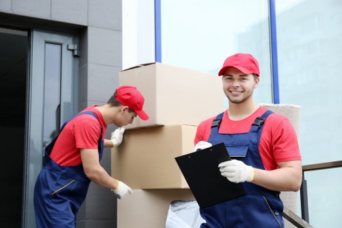 Movers helping with a central London flat move in Fitzrovia