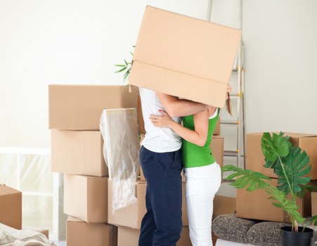 Business relocation team preparing office furniture for a Fitzrovia move