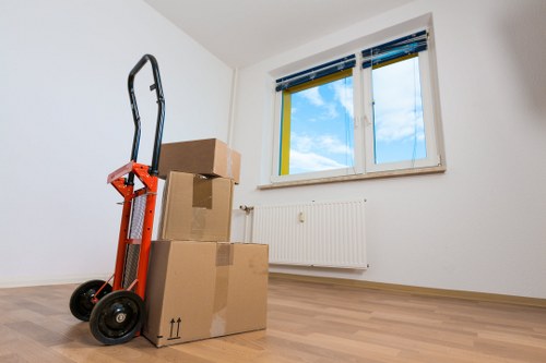 Loading household items for a move near Fitzrovia