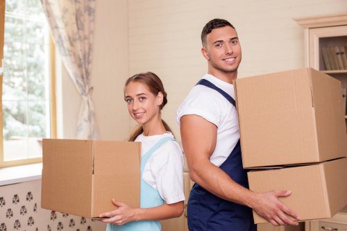 Local removal van helping with a central London property move